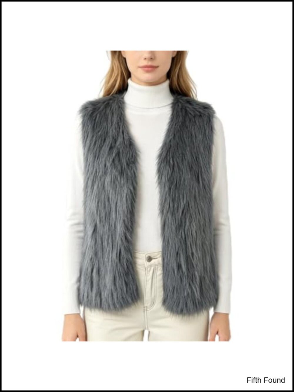 Faux Fur Vest Open Front Sleeveless Waistcoat Warm Jacket